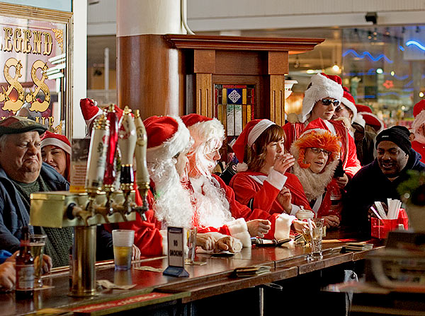 Santa at the bar